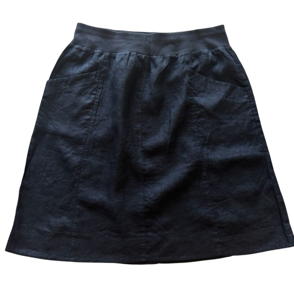 Eileen Fisher Dresses & Skirts - Eileen Fisher Skirt Women’s Size Small Black Elastic Waist Organic Cotton Midi